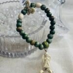 Green Sandalwood Angel Charm Bracelet