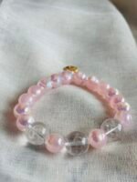 Pink Opal Glow Crystal Beaded Bracelet - 画像 (3)